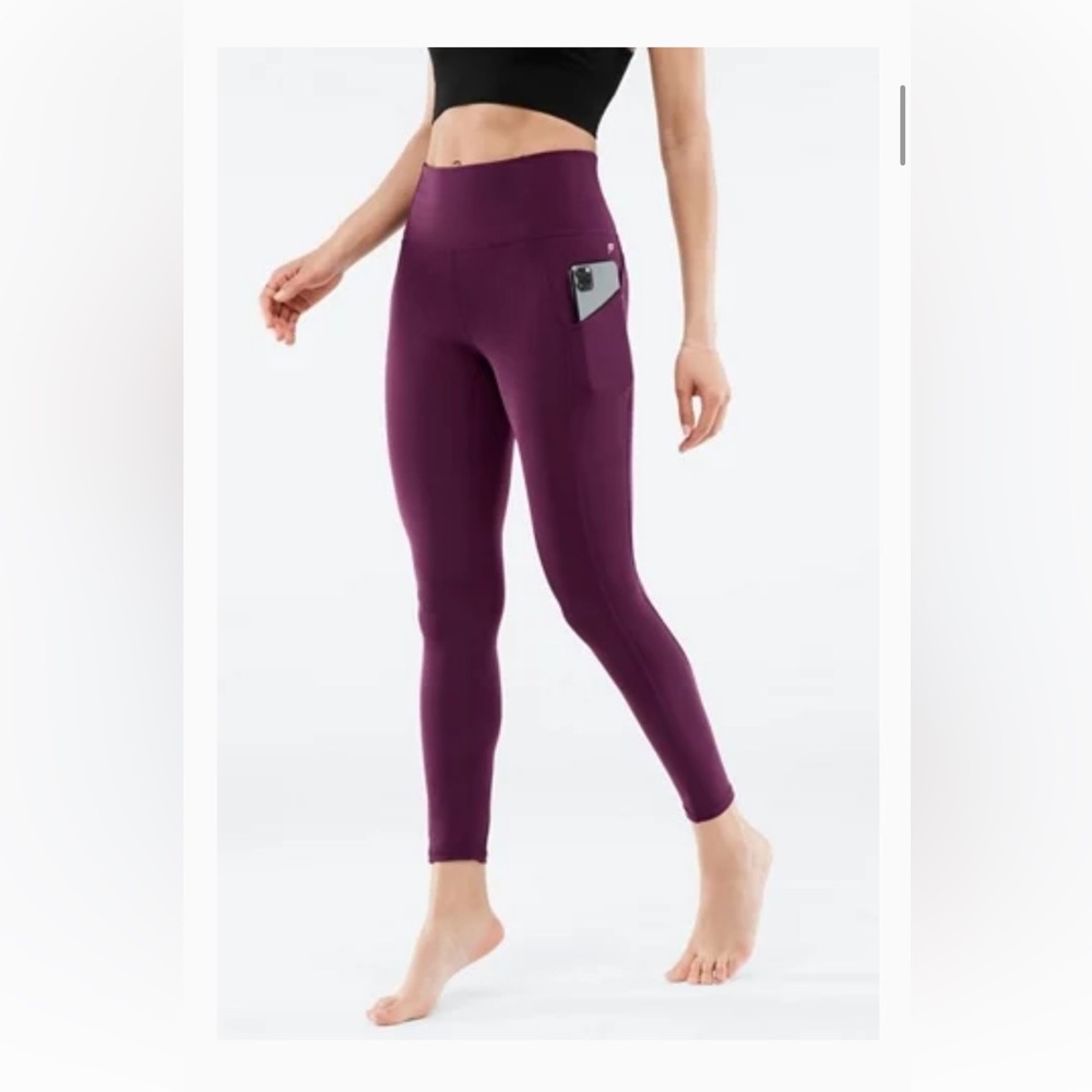 purple fabletics leggibgs